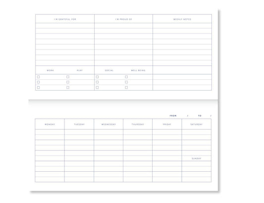 A-Journal Spiral Deskplanner Checkered | Σπιράλ Επιτραπέζιος Οργανωτής (Weekly)