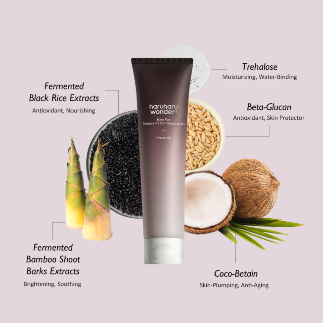 Black Rice Moisture pH 5.5 Soft Cleansing Gel 100 ml – gentle gel καθαριστικό με μαύρο ρύζι