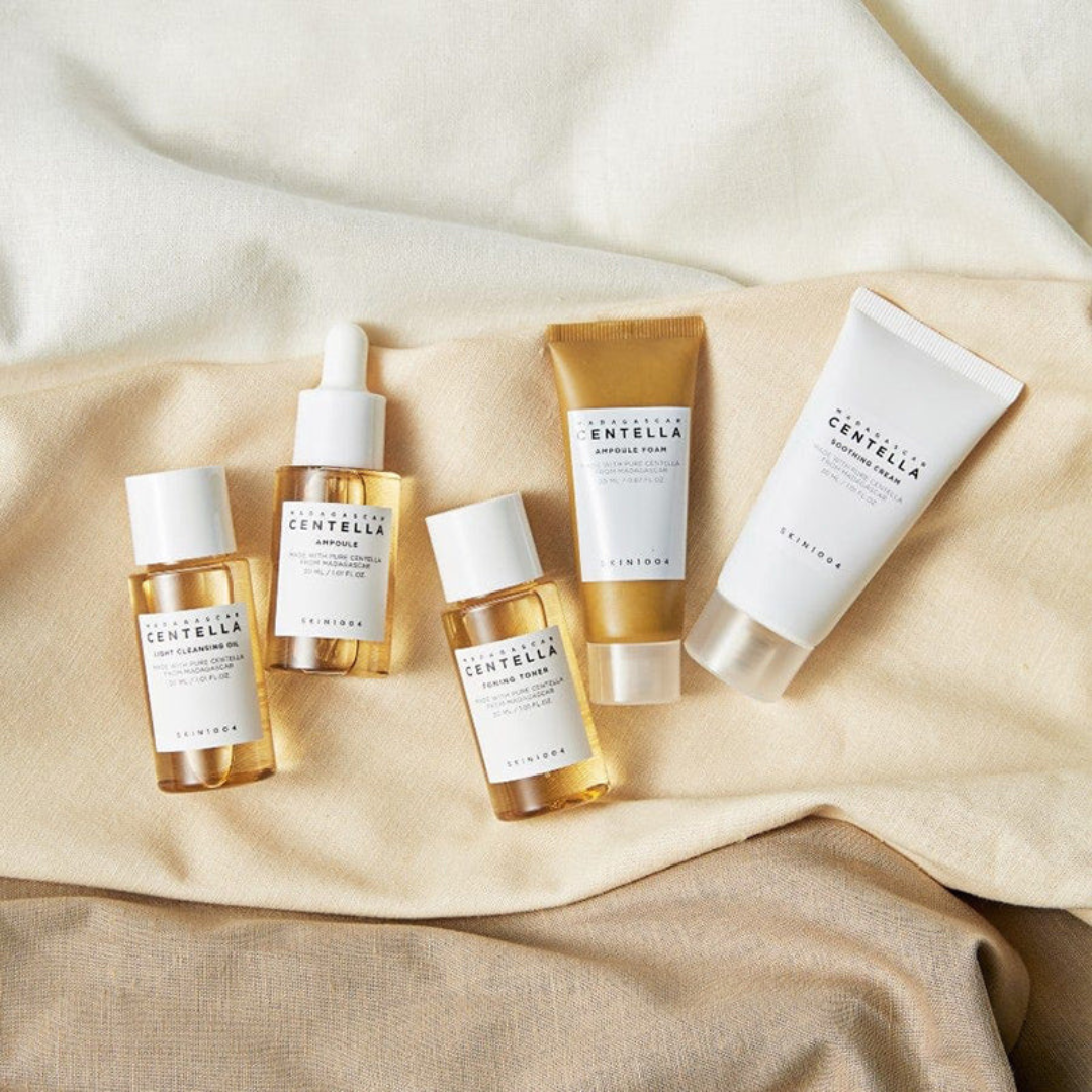 Madagascar Centella Travel Kit – 5 mini προϊόντα με centella, ιδανικό για ταξίδι