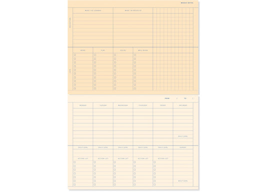 A-Journal Deskplanner Checkered Coral | Εβδομαδιαίος Επιτραπέζιος Οργανωτής (A4)