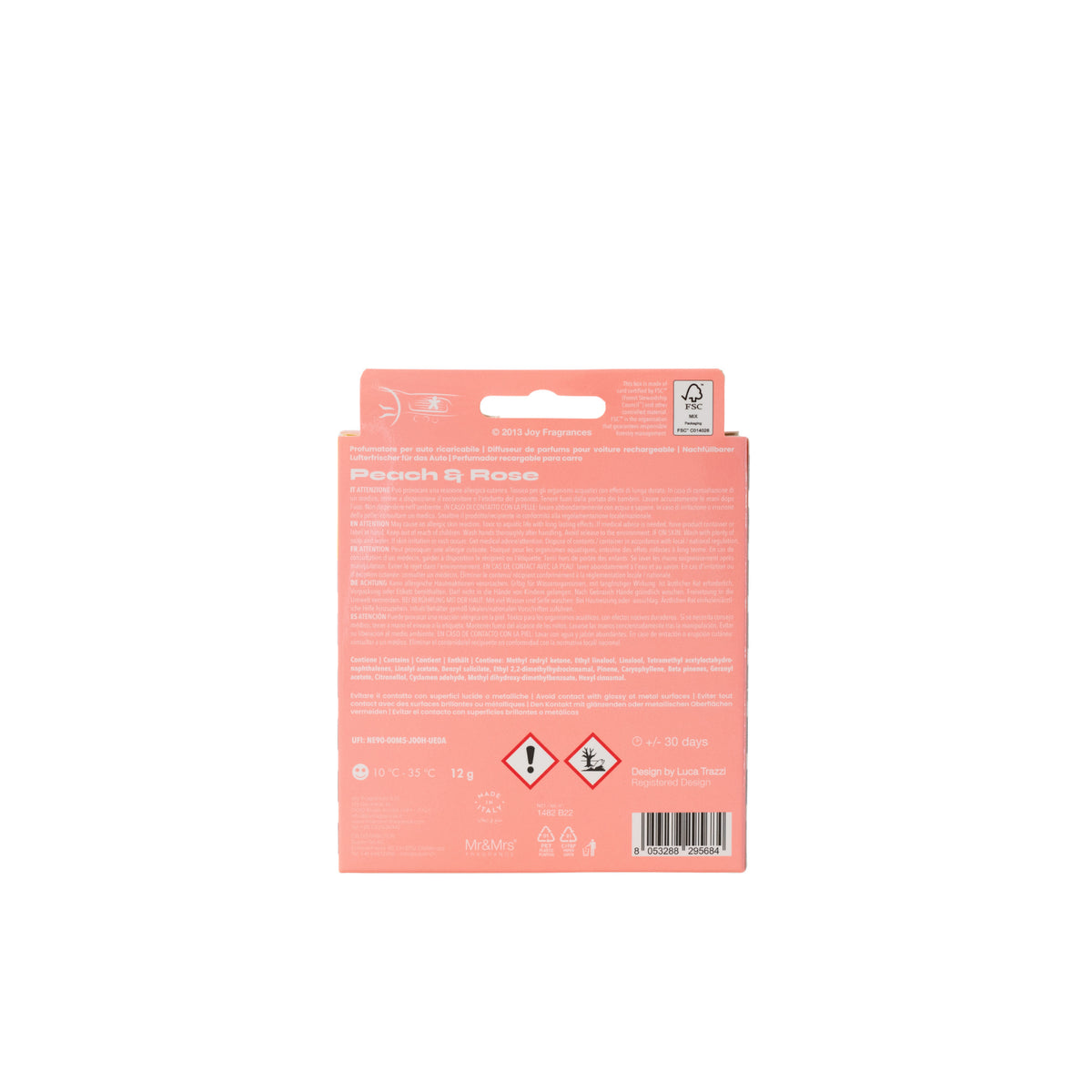 Niki Pink Pied de Poule Αρωματικό Αυτοκινήτου | Peach & Rose