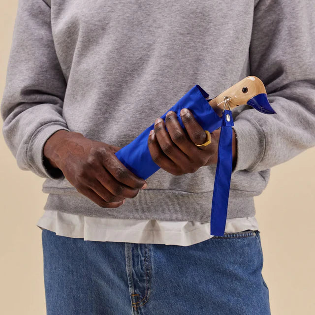 Οικολογική ομπρέλα Original Duckhead Royal Blue με ξύλινη λαβή