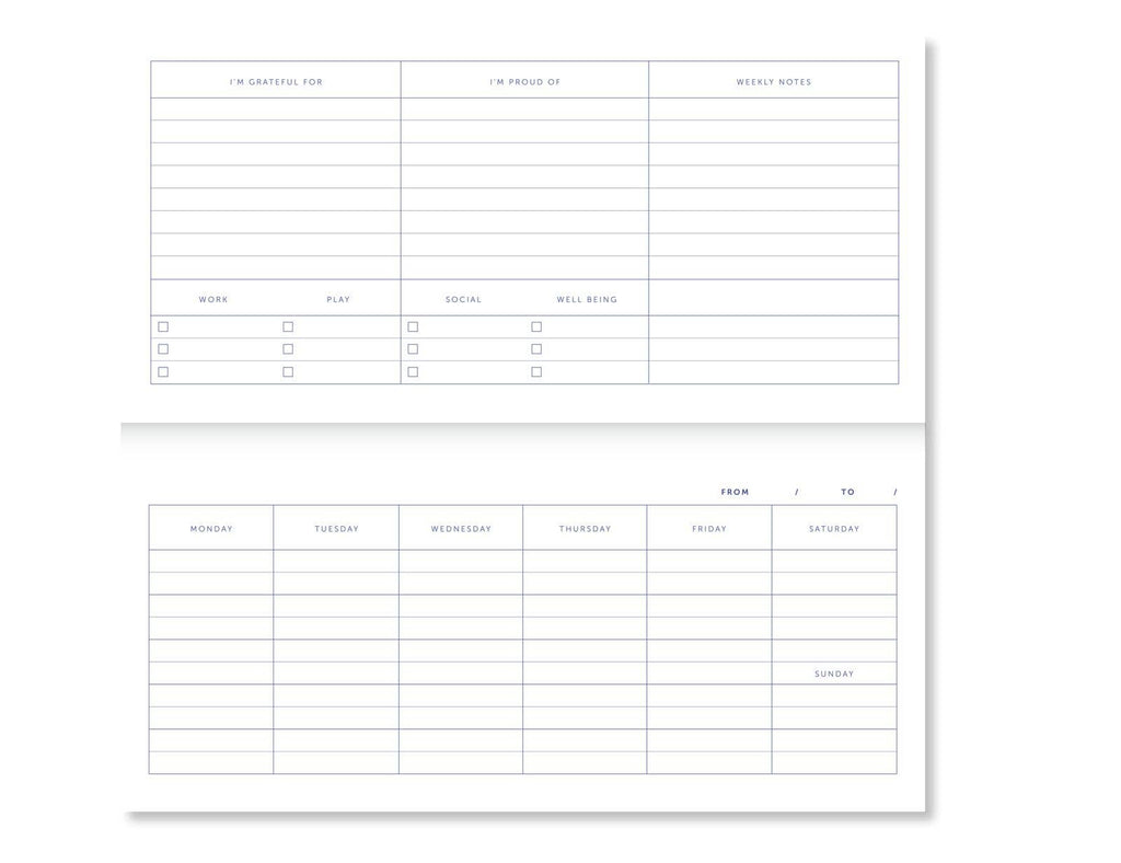 A-Journal Spiral Deskplanner Checkered | Σπιράλ Επιτραπέζιος Οργανωτής (Weekly)