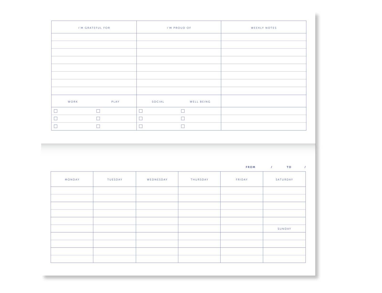 A-Journal Spiral Deskplanner Checkered | Σπιράλ Επιτραπέζιος Οργανωτής (Weekly)