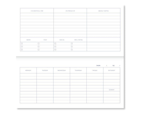 A-Journal Spiral Deskplanner Checkered | Σπιράλ Επιτραπέζιος Οργανωτής (Weekly)