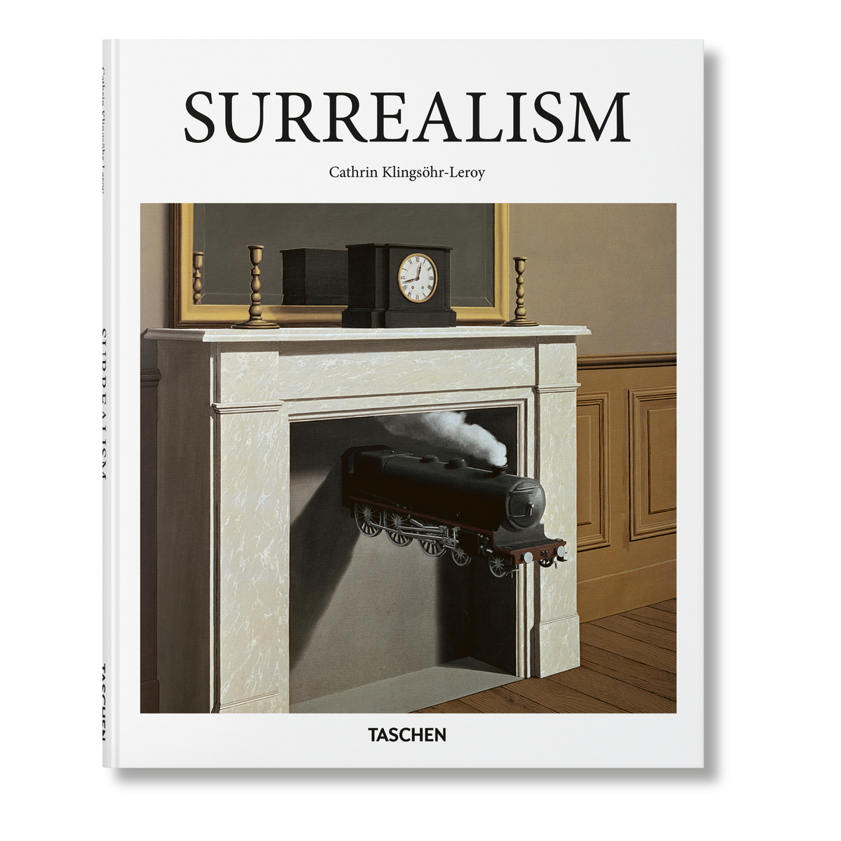 Το σκληρόδετο βιβλίο "Surrealism" της σειράς Basic Art Series του εκδοτικού οίκου TASCHEN, με ένα εμβληματικό σουρεαλιστικό έργο τέχνης στο εξώφυλλο.