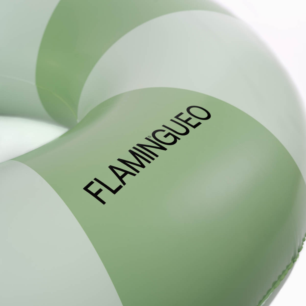 Green donut pool float PVC 0,28 mm με διπλή βαλβίδα