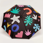 palma umbrella, duck umbrella, ομπρέλα design, the ritual project, compact umbrella, ξύλινη λαβή, minimal accessories, statement design, πολύχρωμο μοτίβο, gift idea