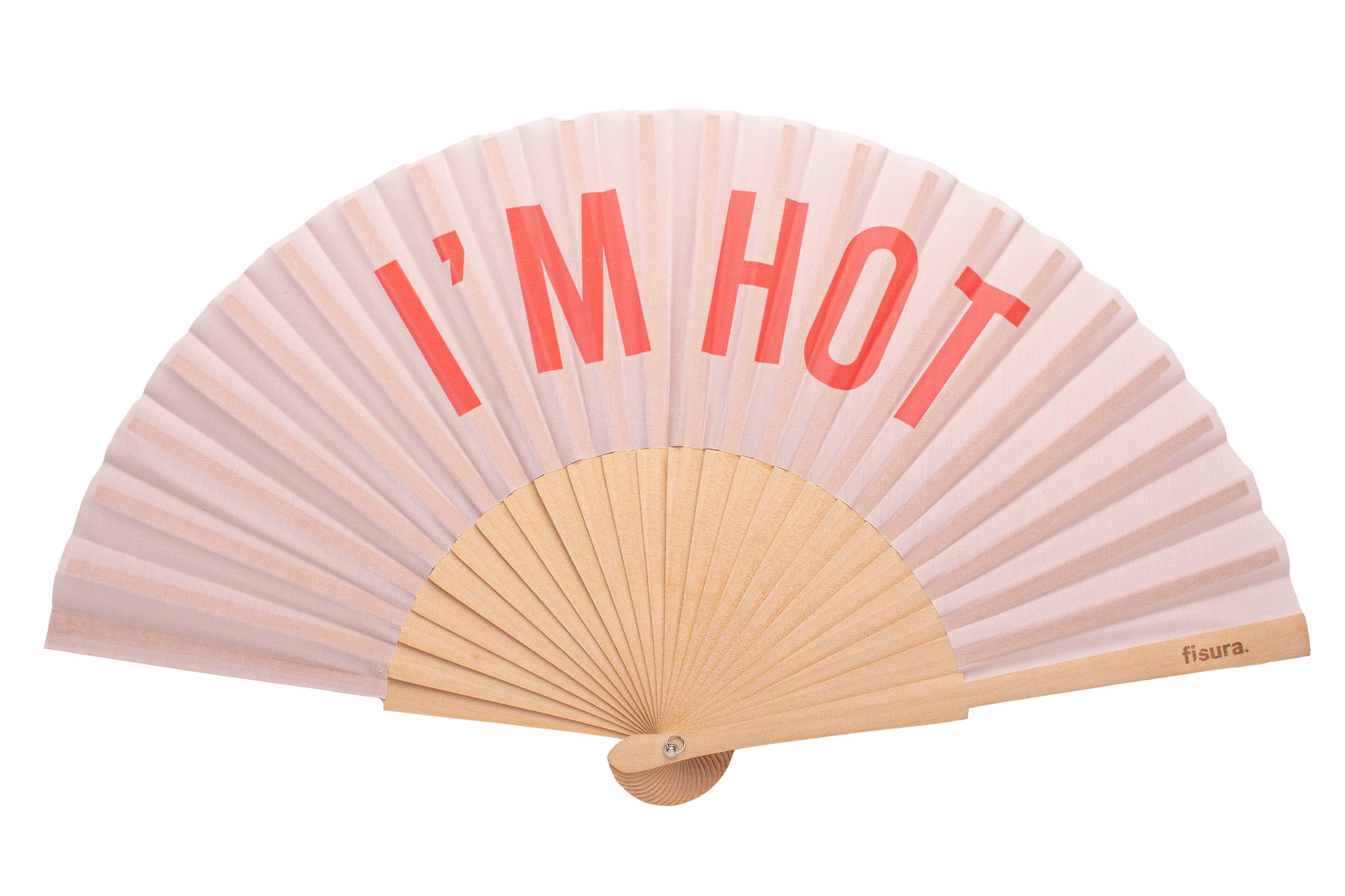 "I'm Hot" fan | Wood & Fabric