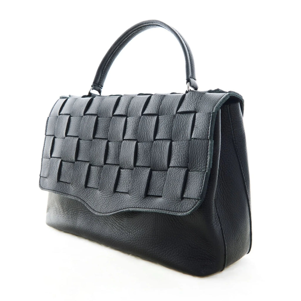 Terpsichore Tote Bag | Δερμάτινη & Suede Τσάντα Ώμου με Καπάκι