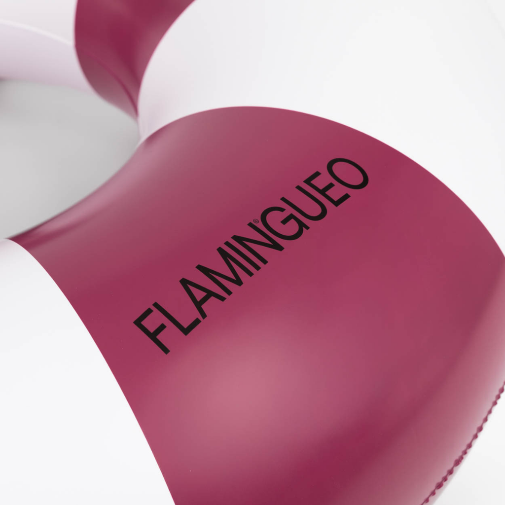 Large float ring PVC 0,28 mm with double valve – Burgundy donut floatie