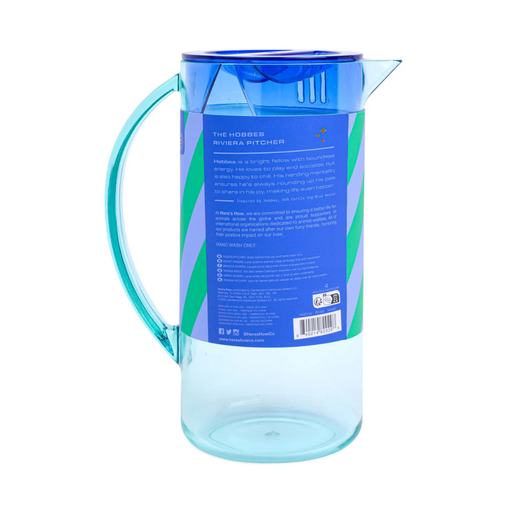 The Hobbes Pitcher | Mint & Cobalt 2.8Lt