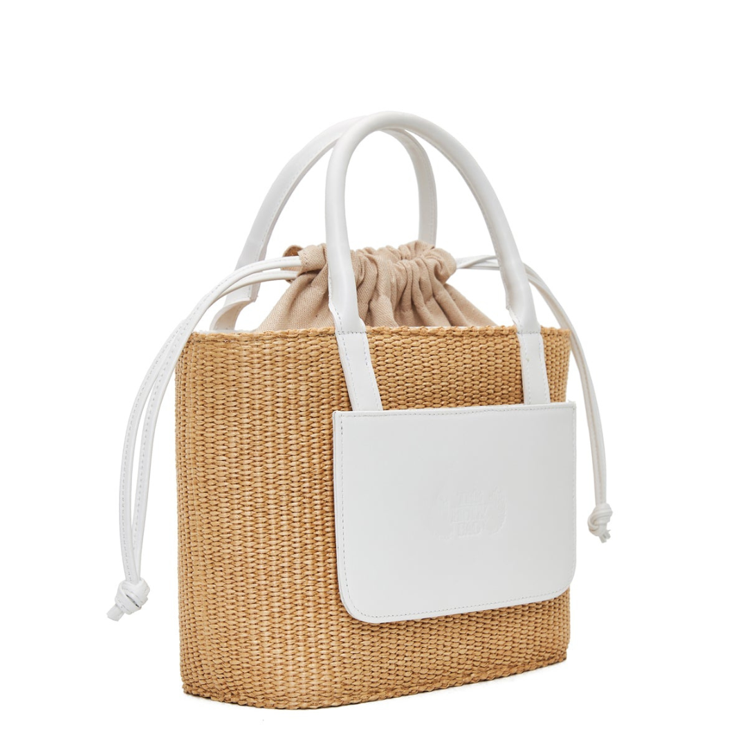 Theros | Τσάντα basket με εξωτερική τσέπη