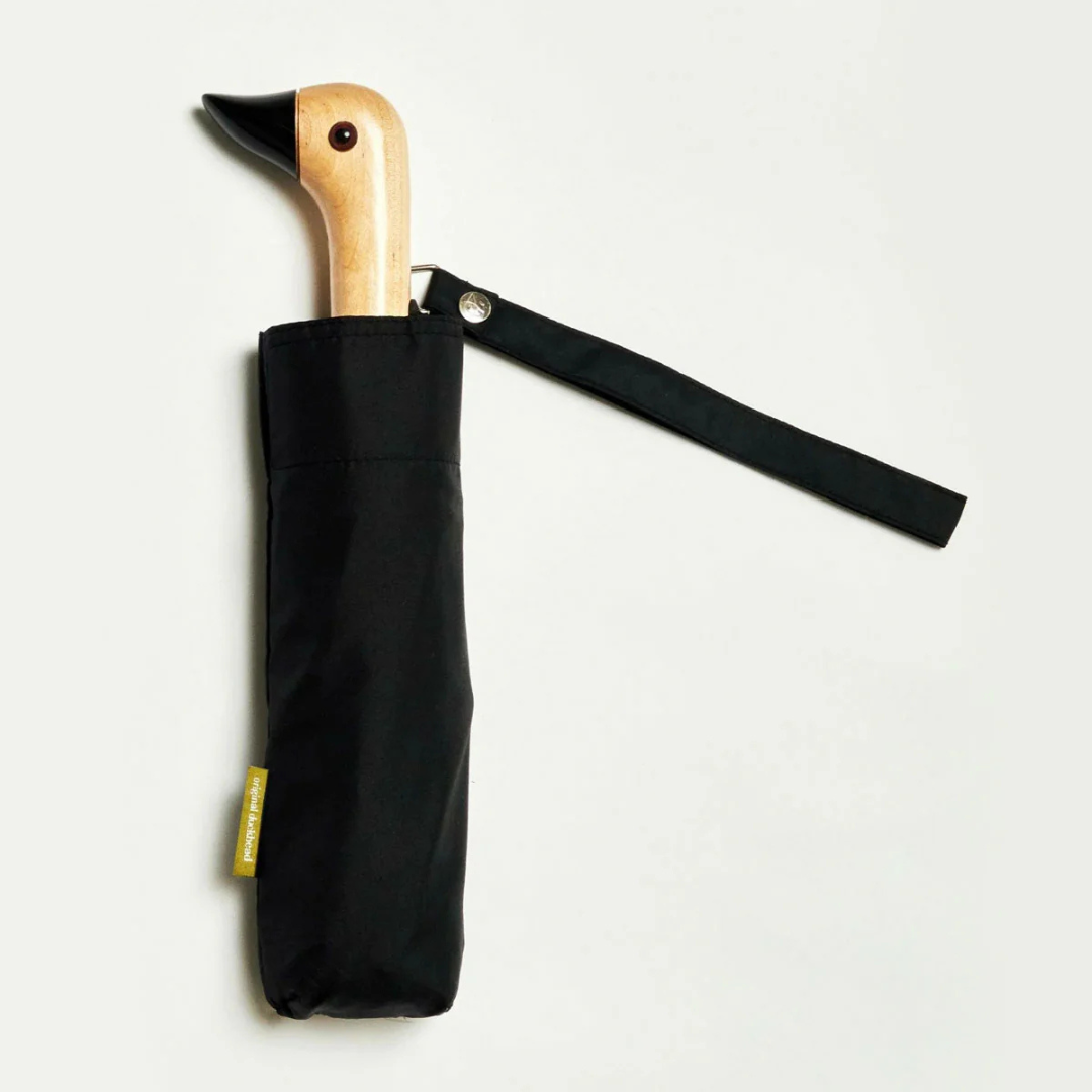 Black Eco-Friendly Compact Umbrella