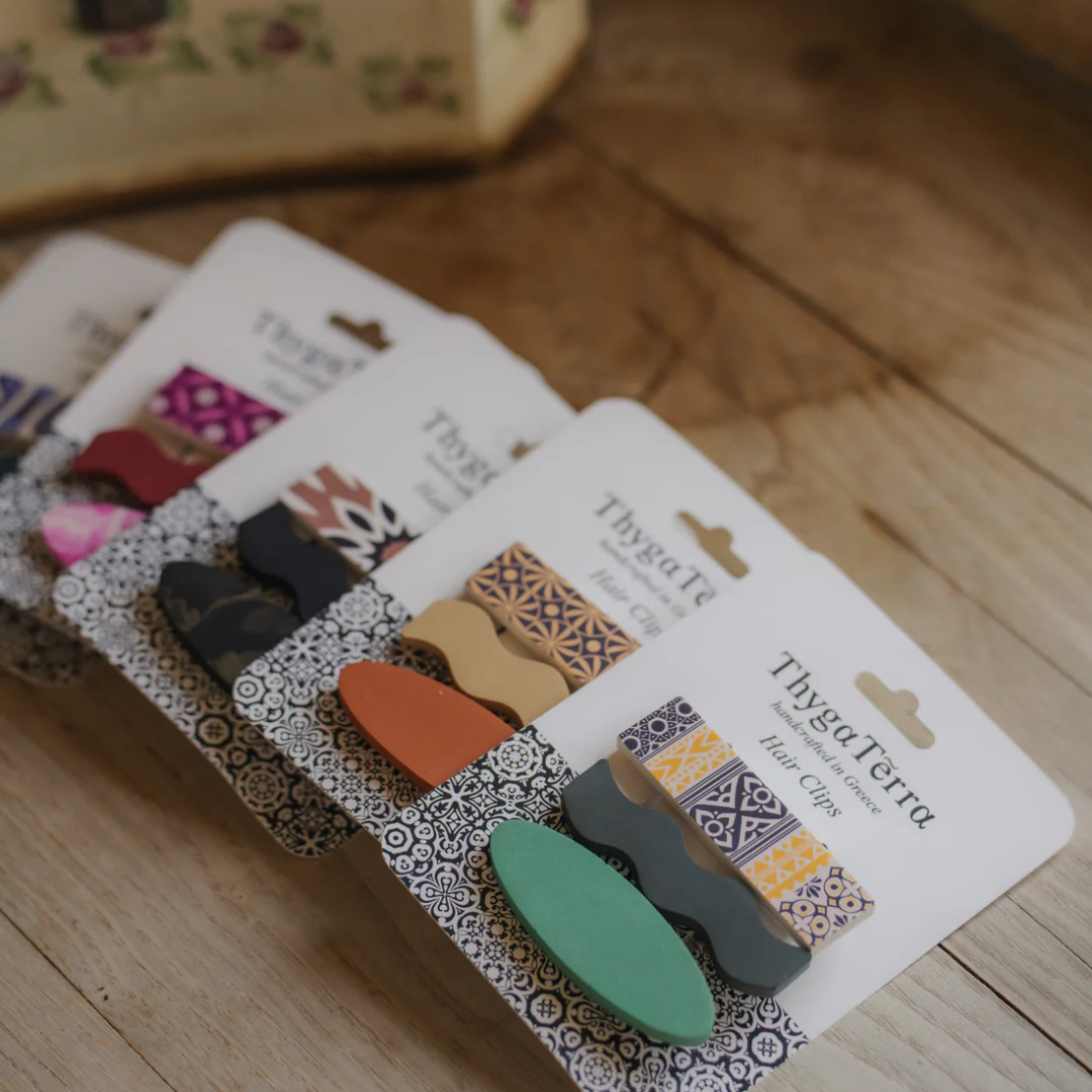 ThygaTerra, Hairclips, Αξεσουάρ Μαλλιών, Οικολογική Ρητίνη, Χειροποίητα Αξεσουάρ, aFOUka, Ελληνική Παράδοση, Δώρα για Γυναίκες, The Ritual Project