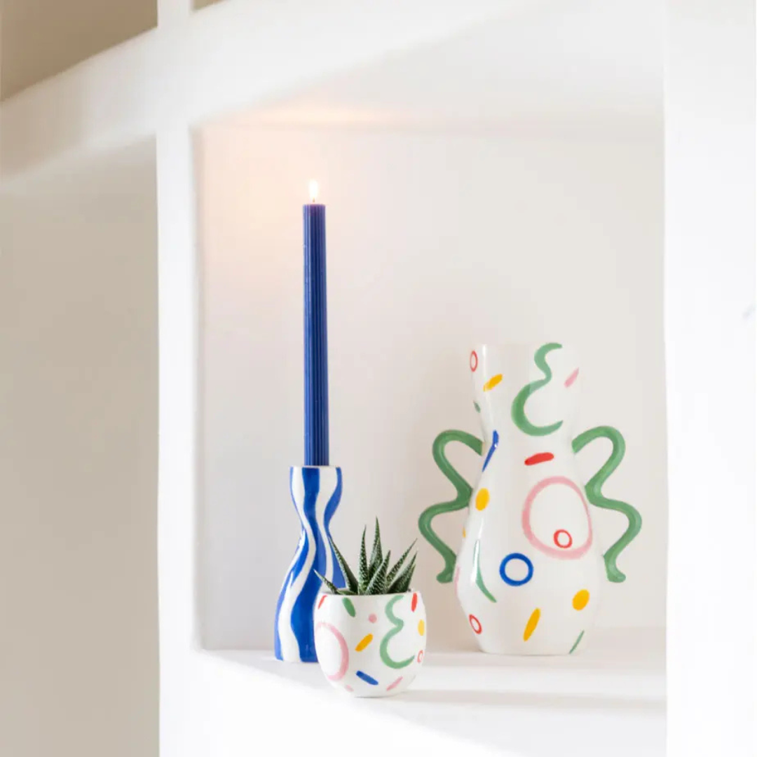 CANDLE HOLDER NIÑO - BOLD & BLUE