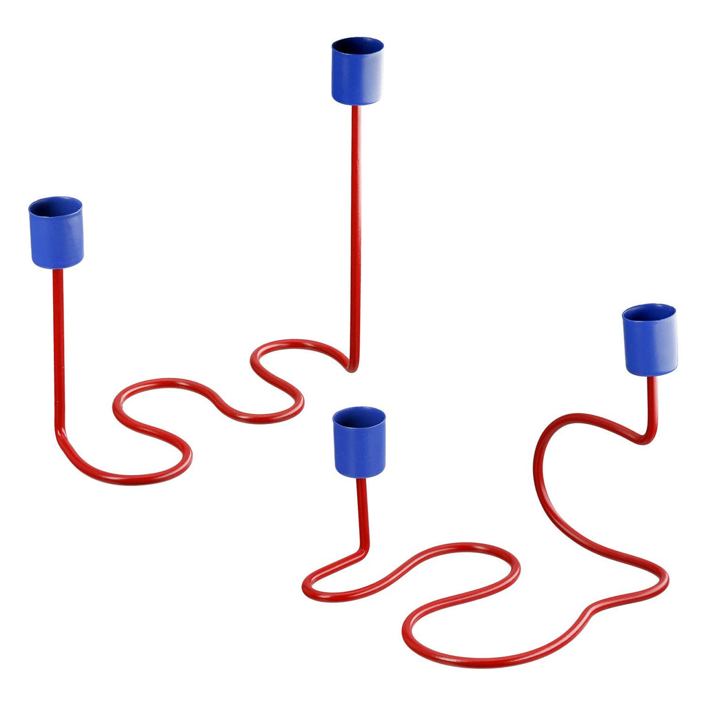 Bend 2-fold assorted candle holder, h. 17.5 cm