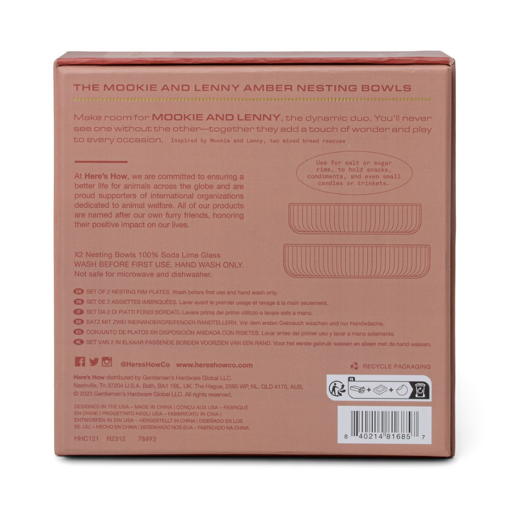 The Mookie & Lenny | Σετ με 2 Αmber Mπωλάκια