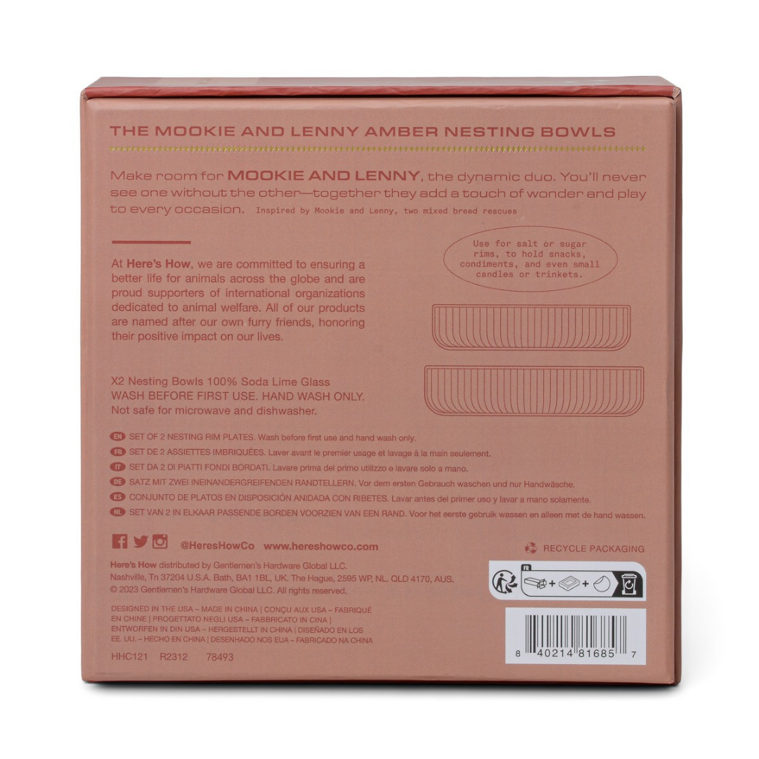 The Mookie & Lenny | Σετ με 2 Αmber Mπωλάκια