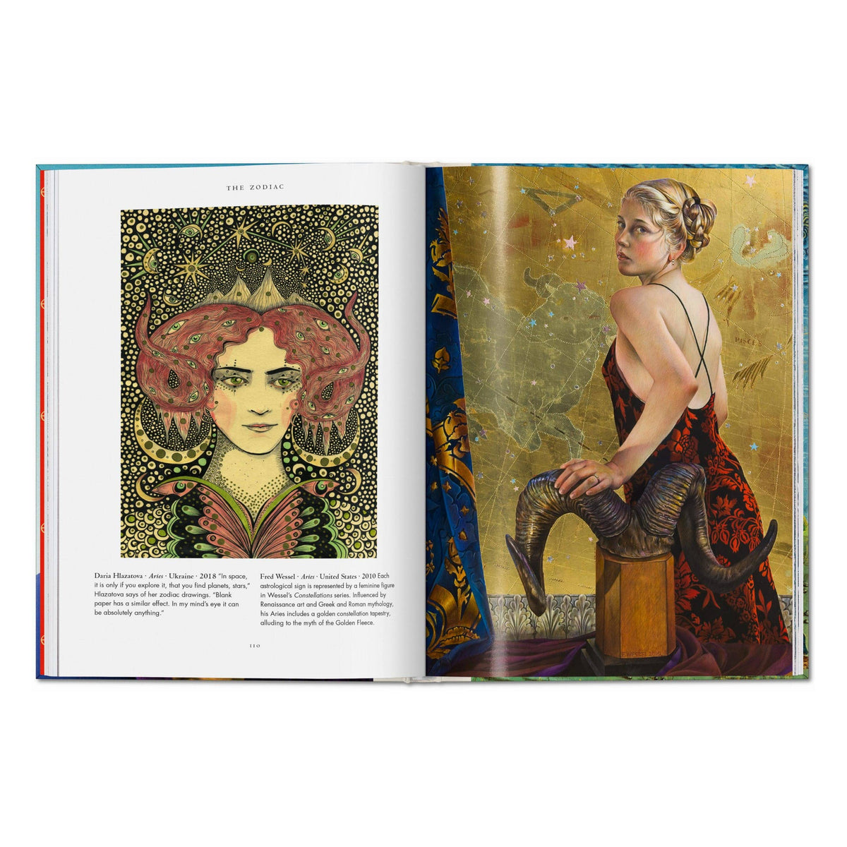 Το premium σκληρόδετο βιβλίο "Astrology" από τη σειρά The Library of Esoterica του εκδοτικού οίκου TASCHEN, με εντυπωσιακό, μυστικιστικό εξώφυλλο και χρυσές λεπτομέρειες.