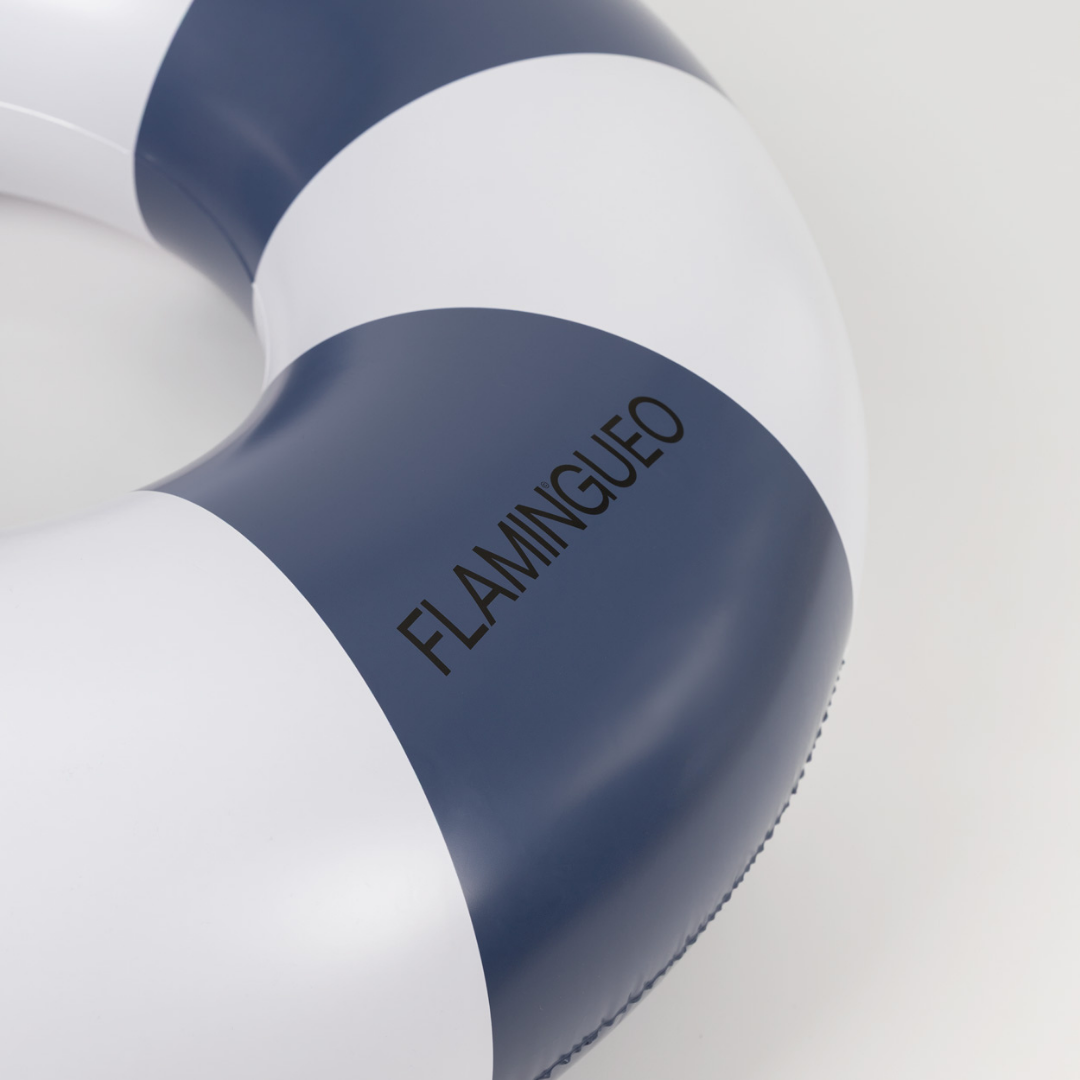 Blue and white inflatable donut pool float – Flamingueo Alabama