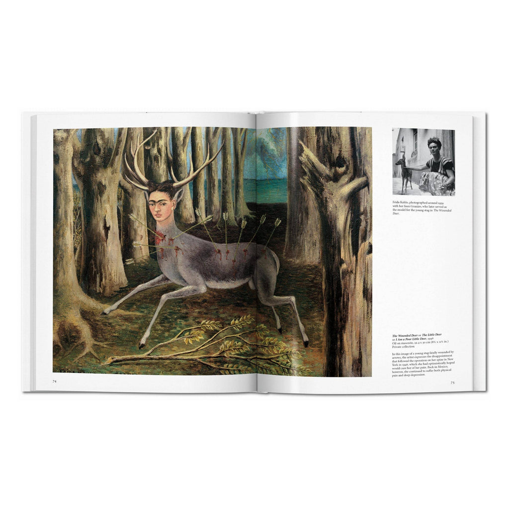 Το premium σκληρόδετο βιβλίο "Frida Kahlo. The Complete Paintings" του εκδοτικού οίκου TASCHEN, με την εμβληματική αυτοπροσωπογραφία της καλλιτέχνιδας στο εξώφυλλο.