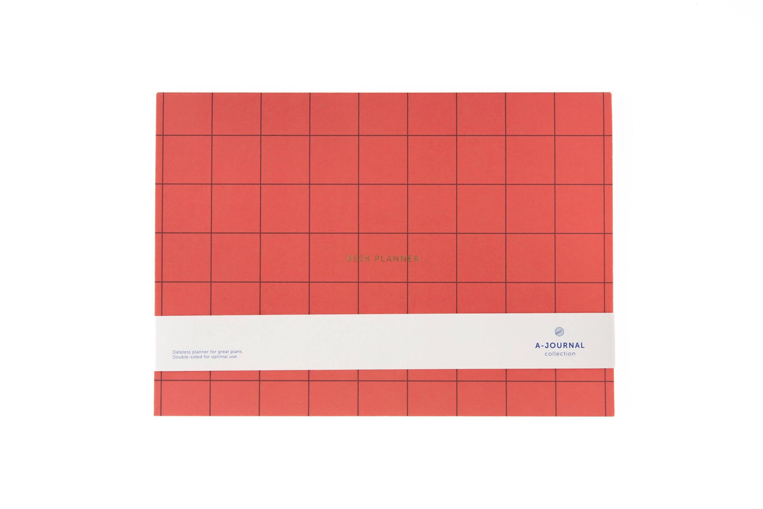 Επιτραπέζιος οργανωτής A-Journal σε καρό (checkered) σχέδιο, κοραλί (Coral Red) χρώμα, με κόλληση που ξεκολλάει εύκολα, διάσταση Α4.