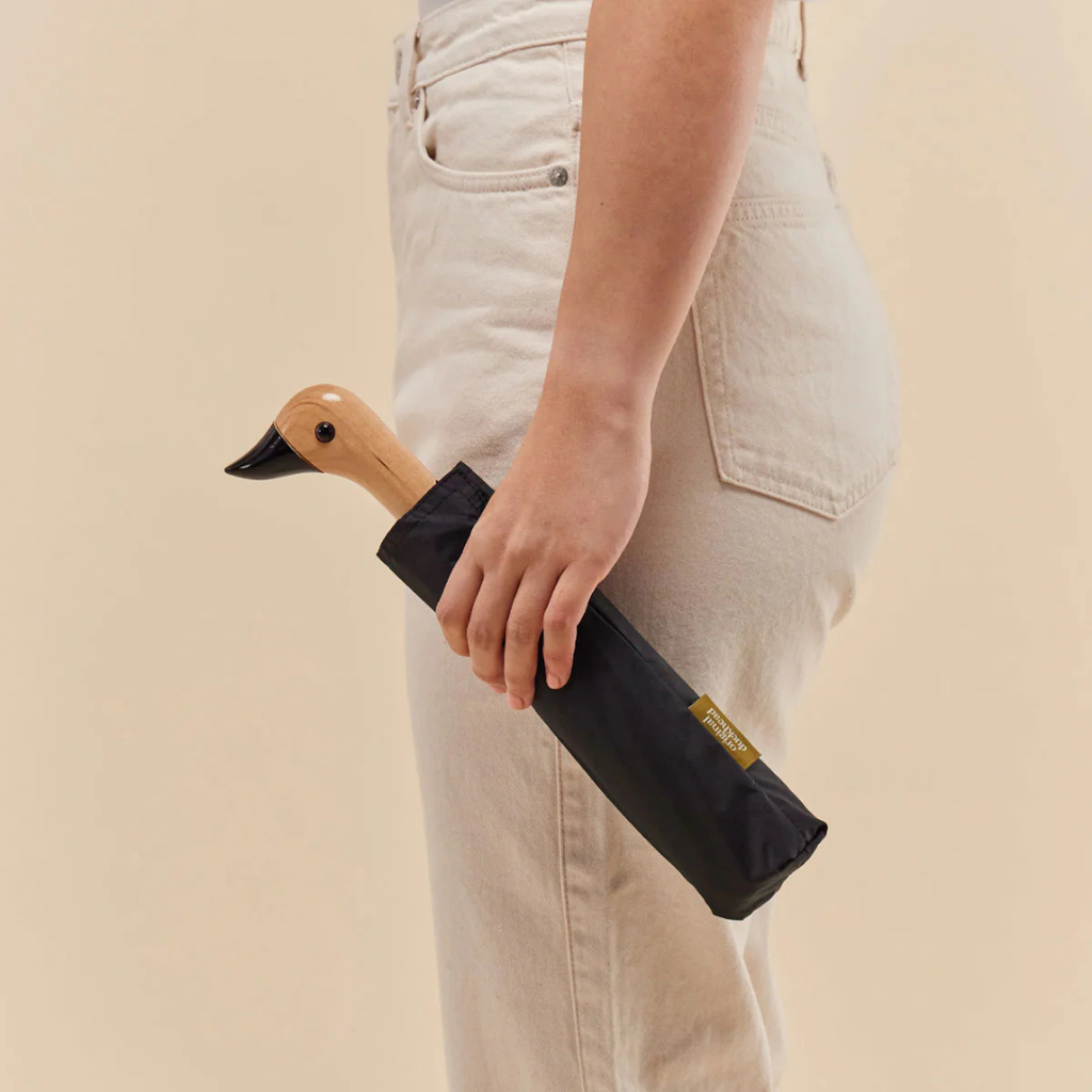 Black Eco-Friendly Compact Umbrella