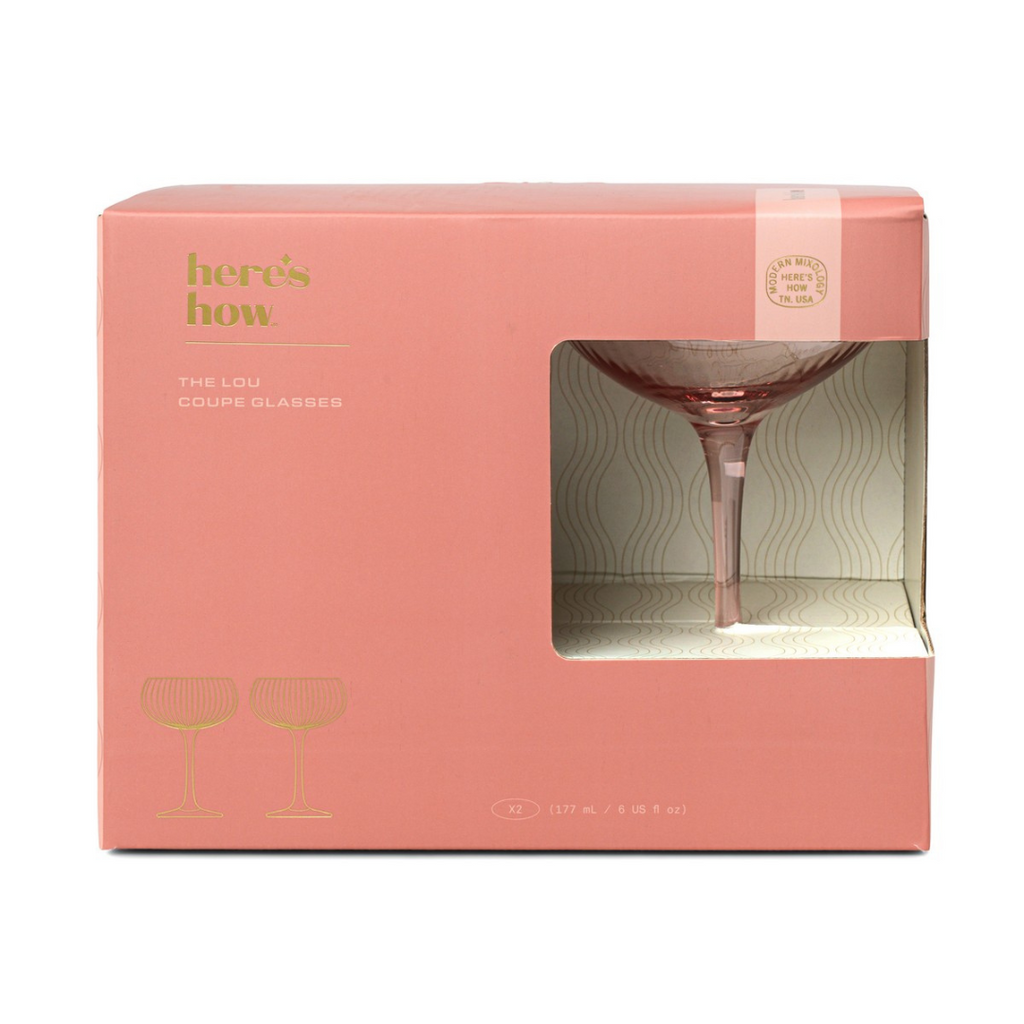The Lou Coupe Glass | Σετ με 2 Blush Ποτήρια