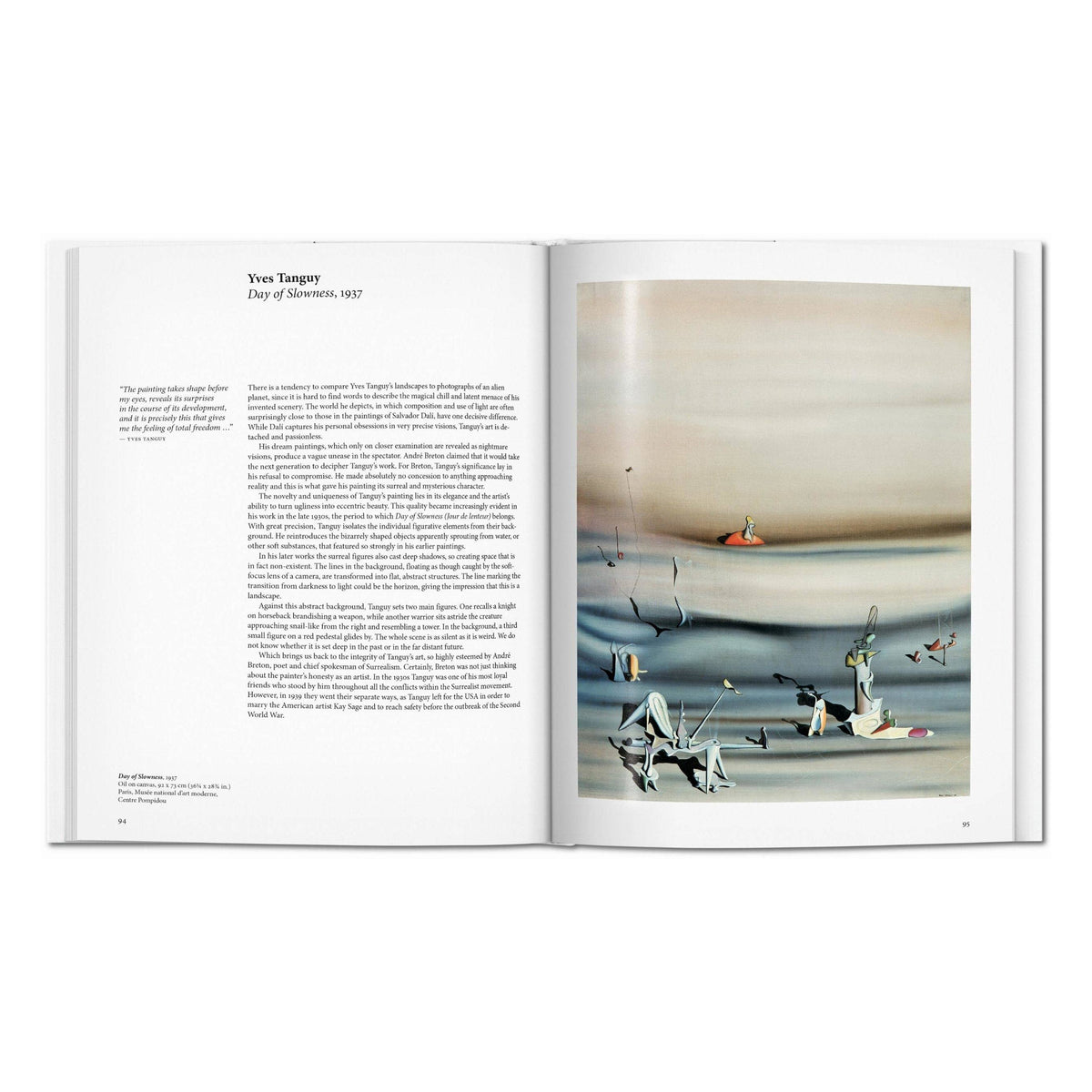 Το σκληρόδετο βιβλίο "Surrealism" της σειράς Basic Art Series του εκδοτικού οίκου TASCHEN, με ένα εμβληματικό σουρεαλιστικό έργο τέχνης στο εξώφυλλο.