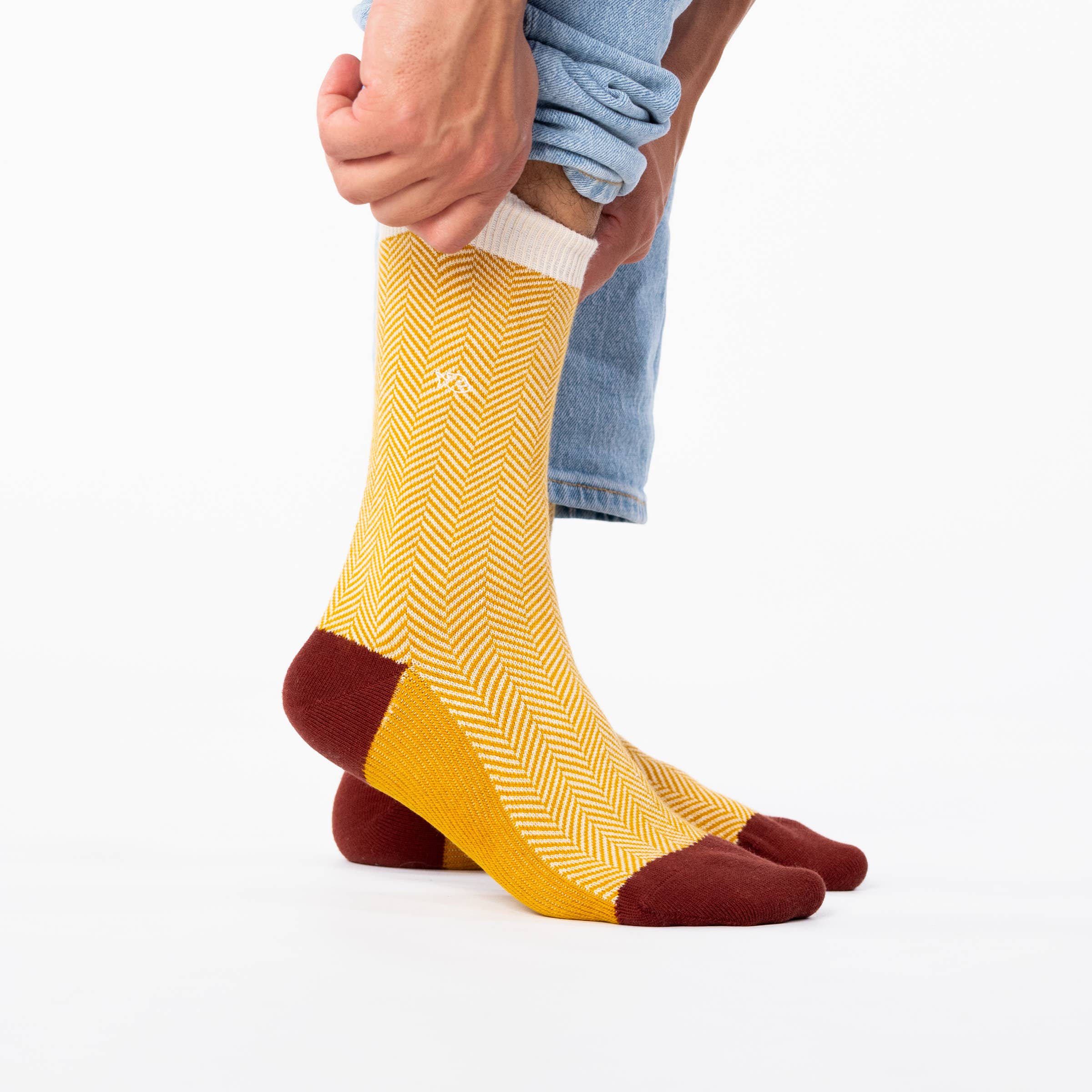 Chevron Dune Combed Cotton Socks