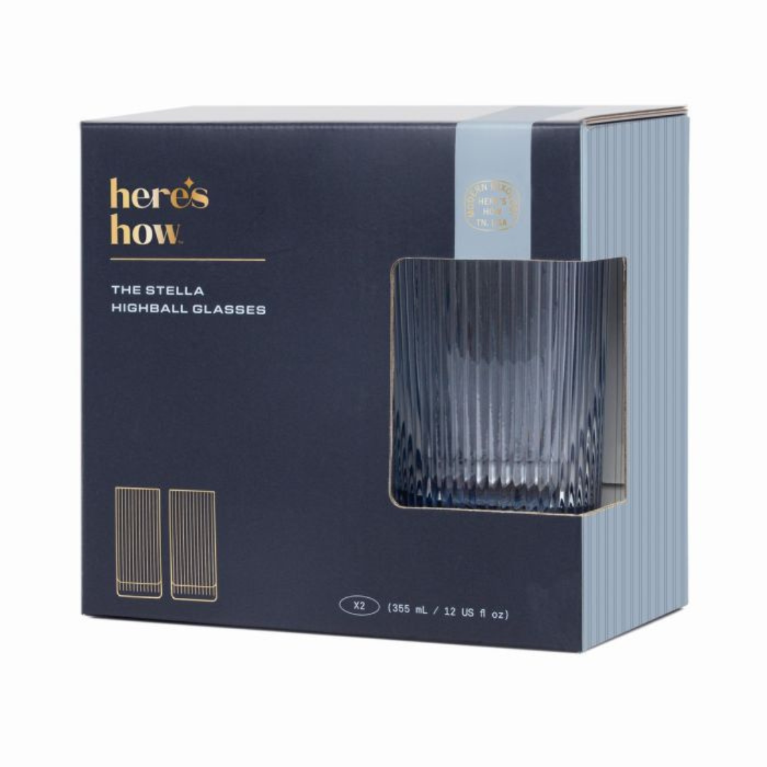 The Stella | Σετ με 2 ψηλά Blue Ποτήρια