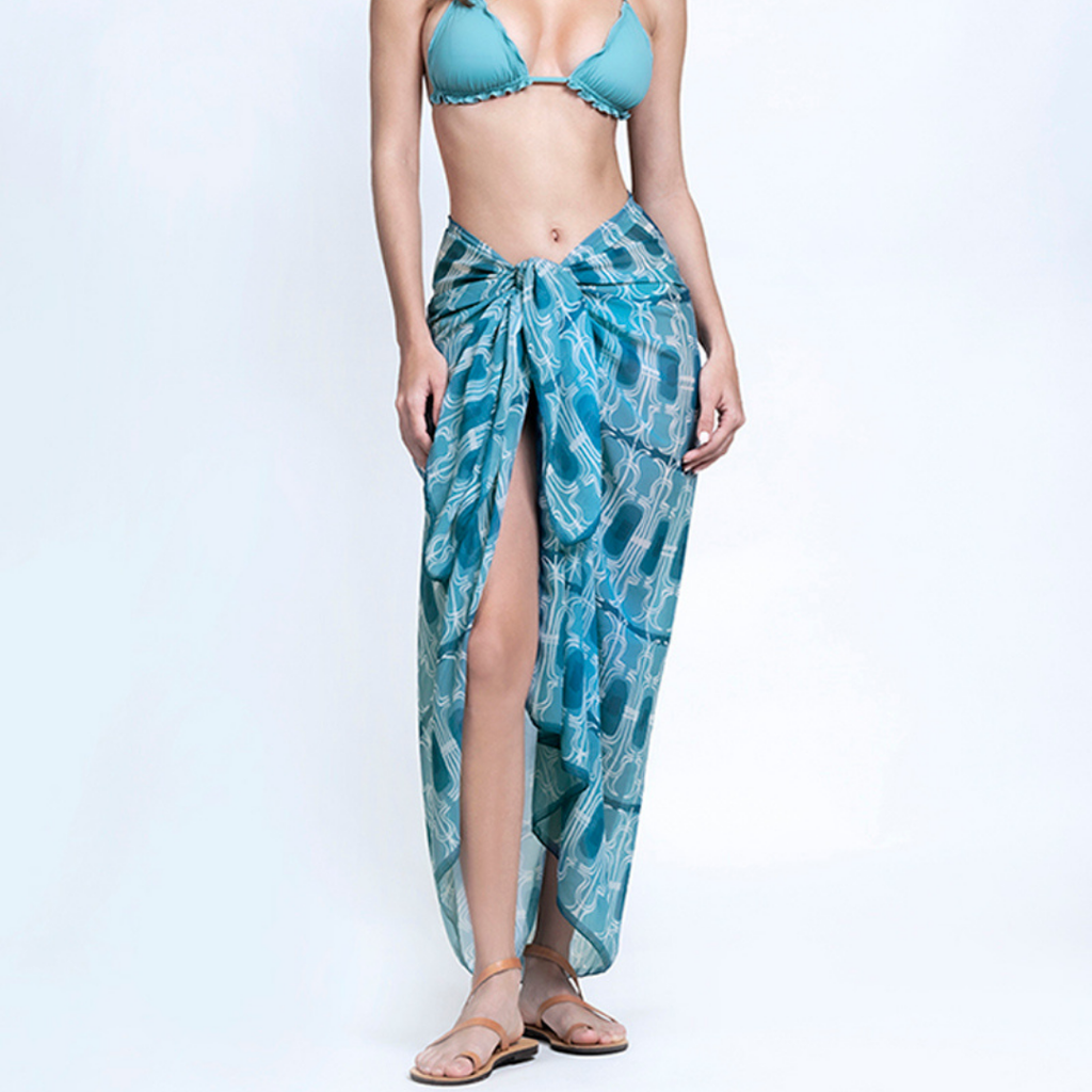 Morphé Steel Gray Pareo | Σχεδιασμένο από την καλλιτέχνιδα Pascaline Bossu