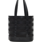 Nissos | Tote shoulder bag made of straw & leather