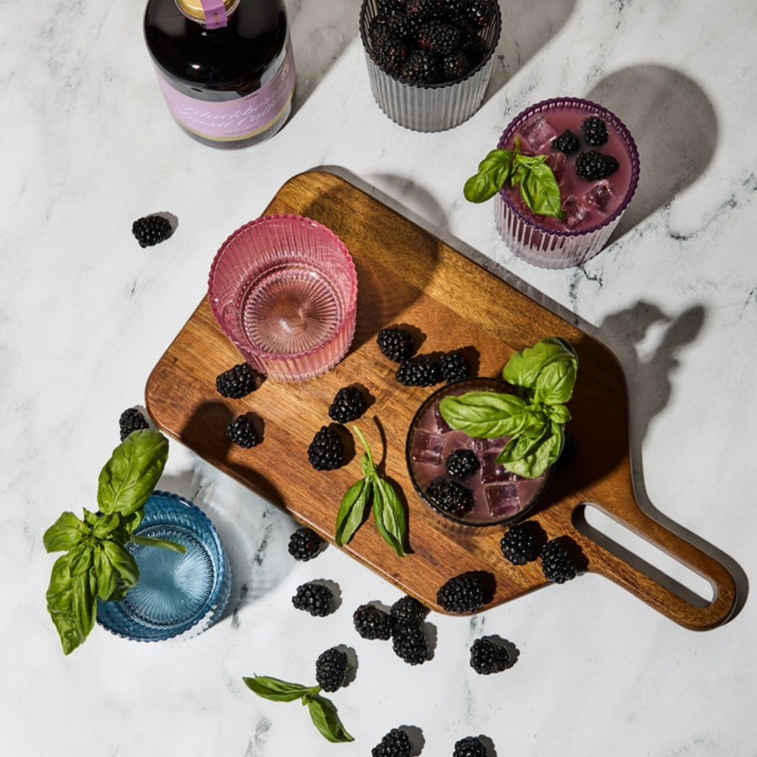 The Garth – Board & Knife Set | Acacia Wood & Χρυσό Inox