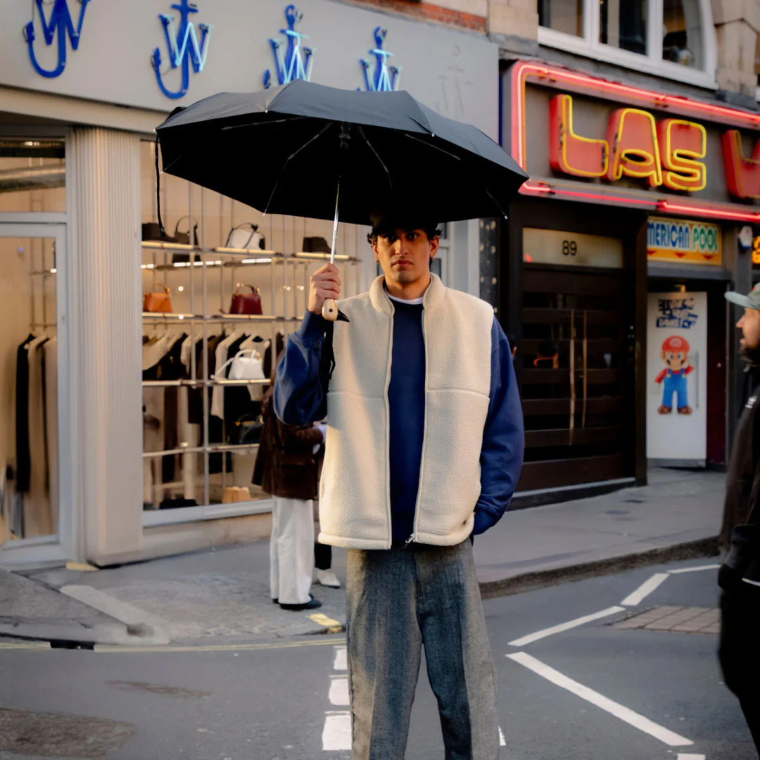 Black Eco-Friendly Compact Umbrella