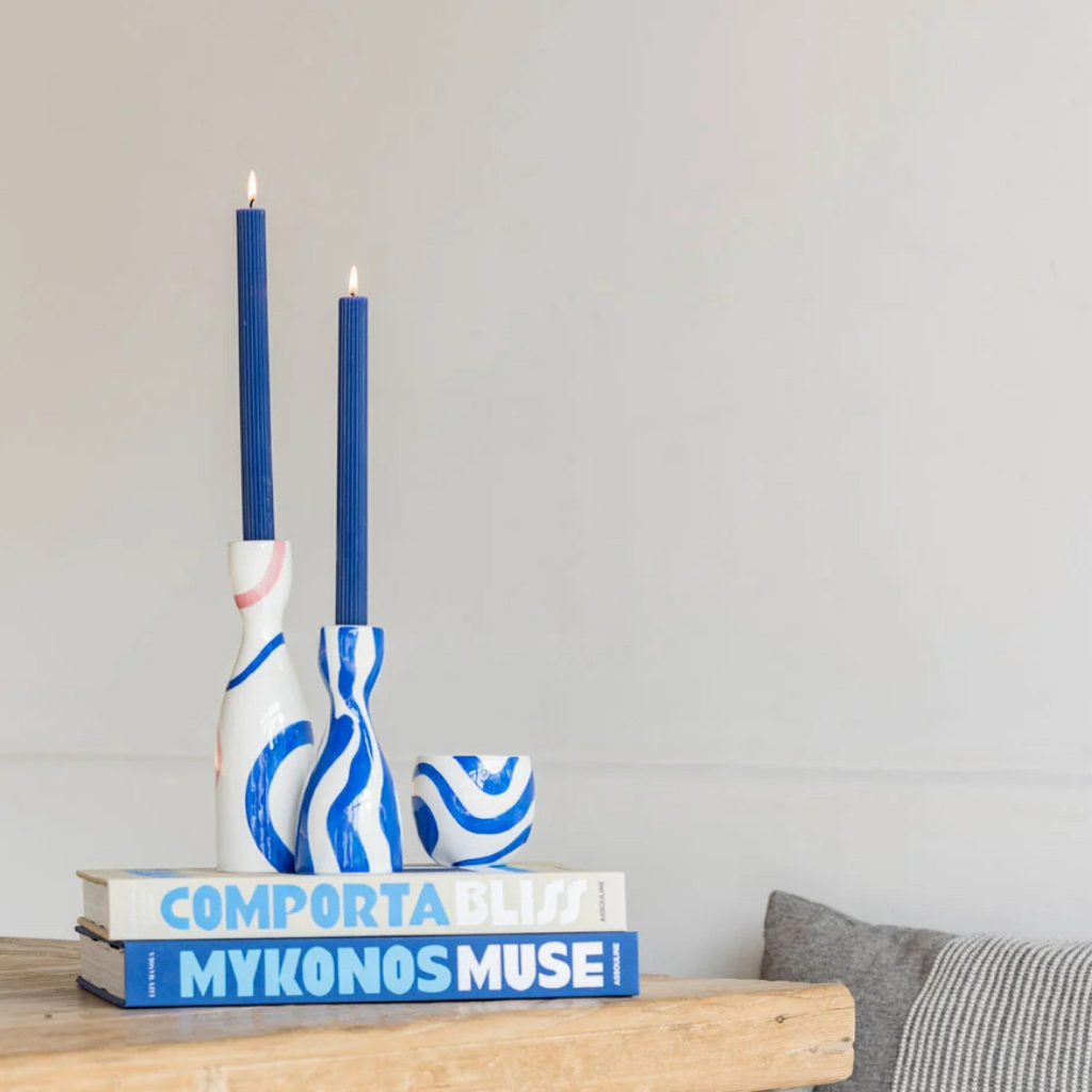 CANDLE HOLDER NIÑO - BOLD & BLUE