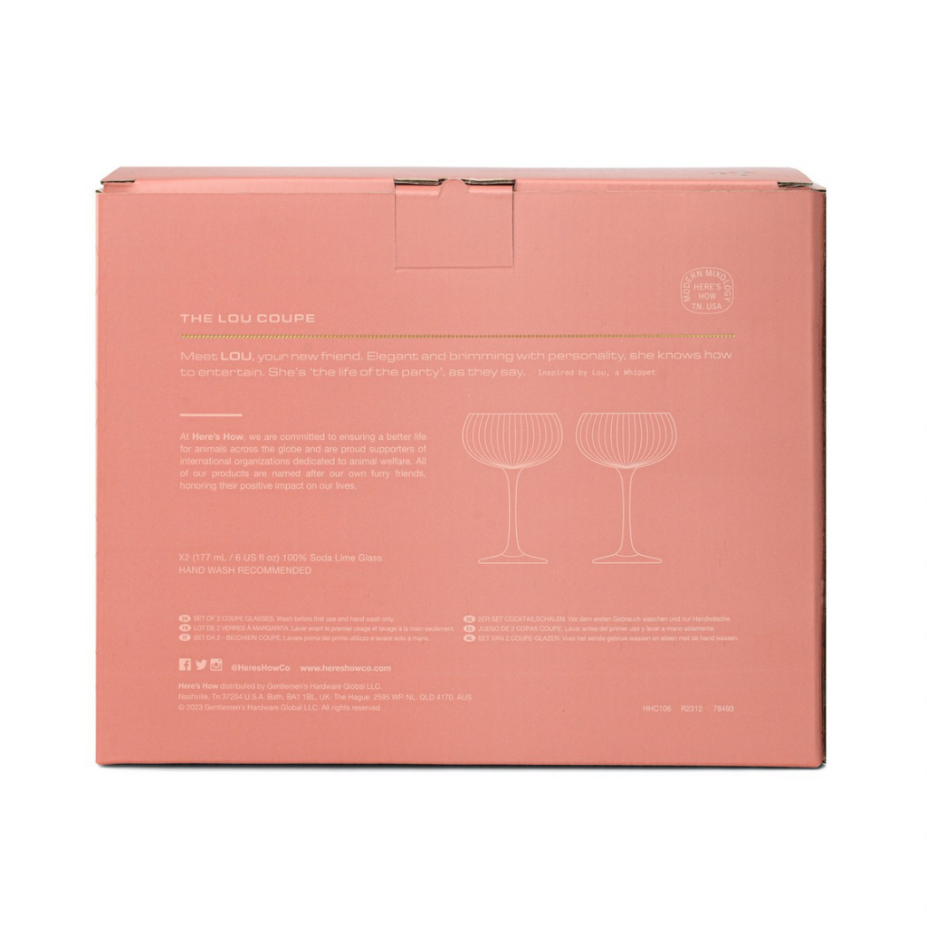 The Lou Coupe Glass | Σετ με 2 Blush Ποτήρια