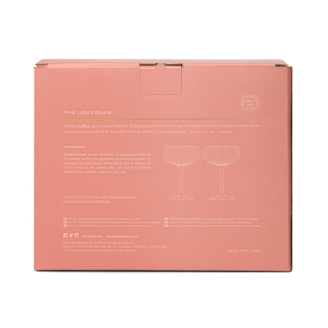 The Lou Coupe Glass | Σετ με 2 Blush Ποτήρια