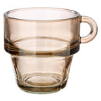 4-piece set of conical espresso cups, brown, H. 6.5 cm, PU 12