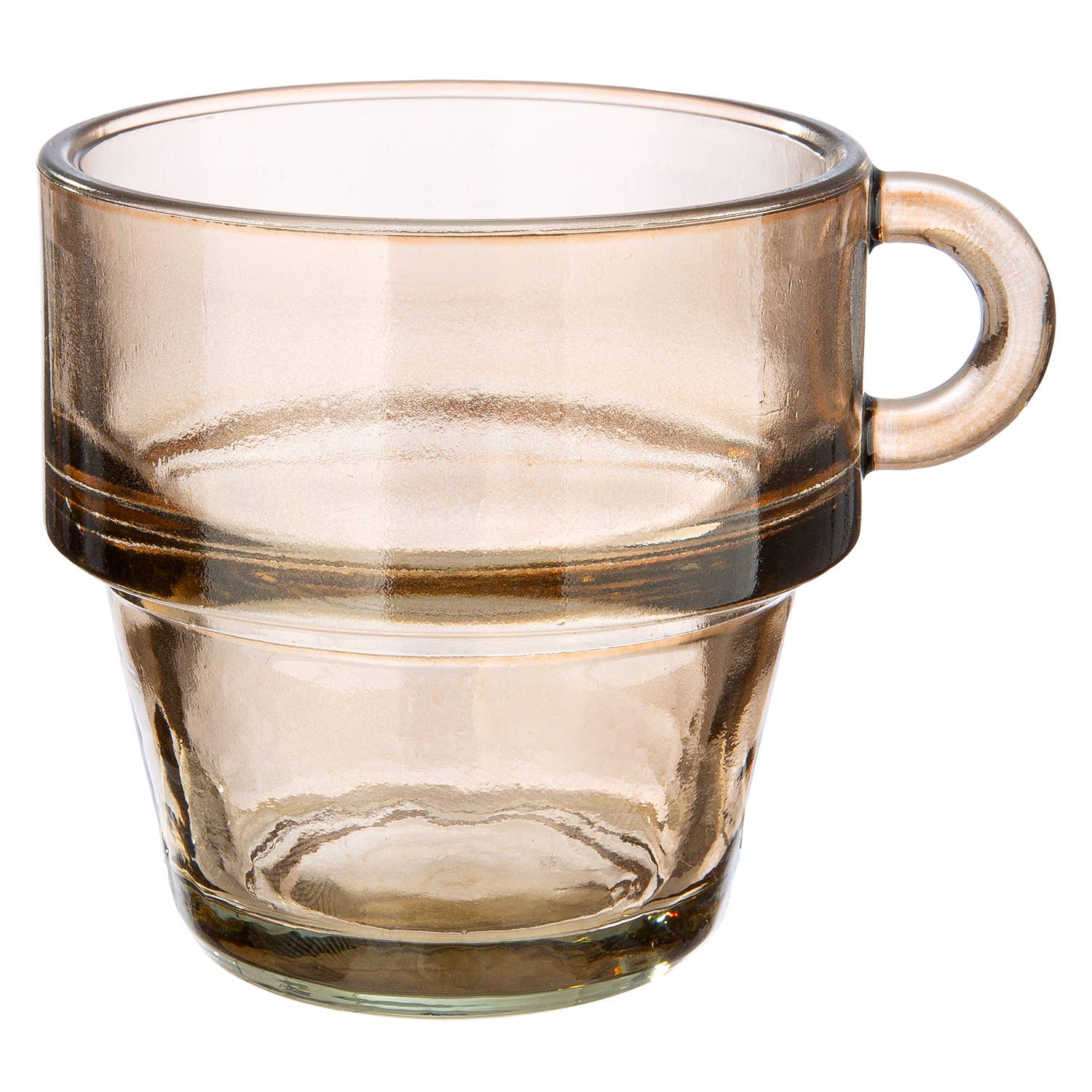 4-piece set of conical espresso cups, brown, H. 6.5 cm, PU 12