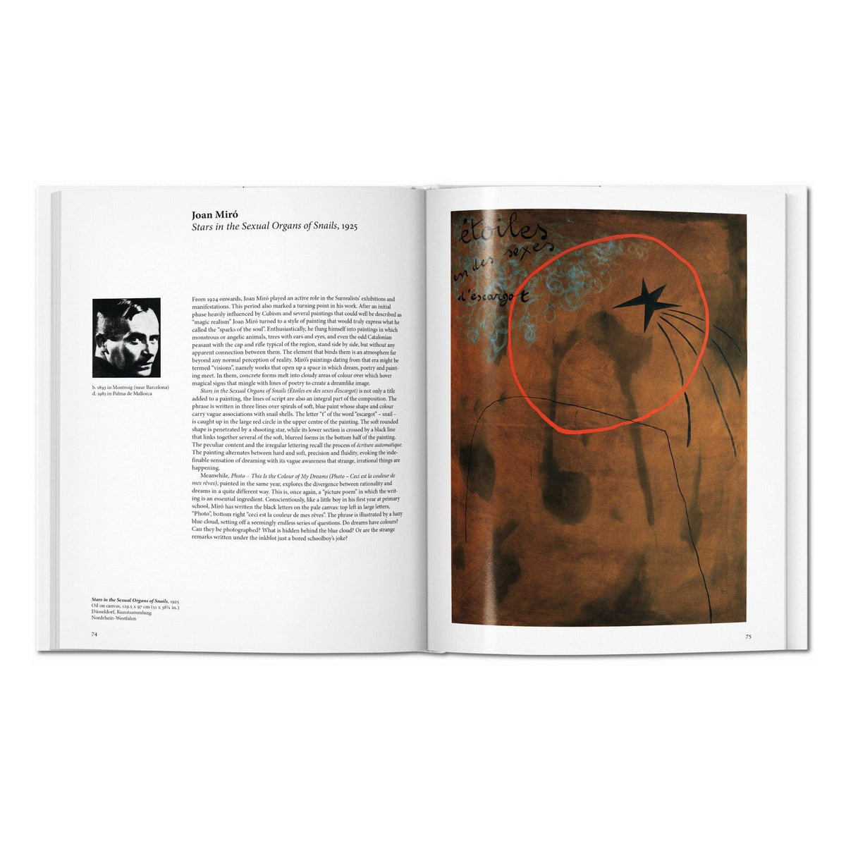 Το σκληρόδετο βιβλίο "Surrealism" της σειράς Basic Art Series του εκδοτικού οίκου TASCHEN, με ένα εμβληματικό σουρεαλιστικό έργο τέχνης στο εξώφυλλο.