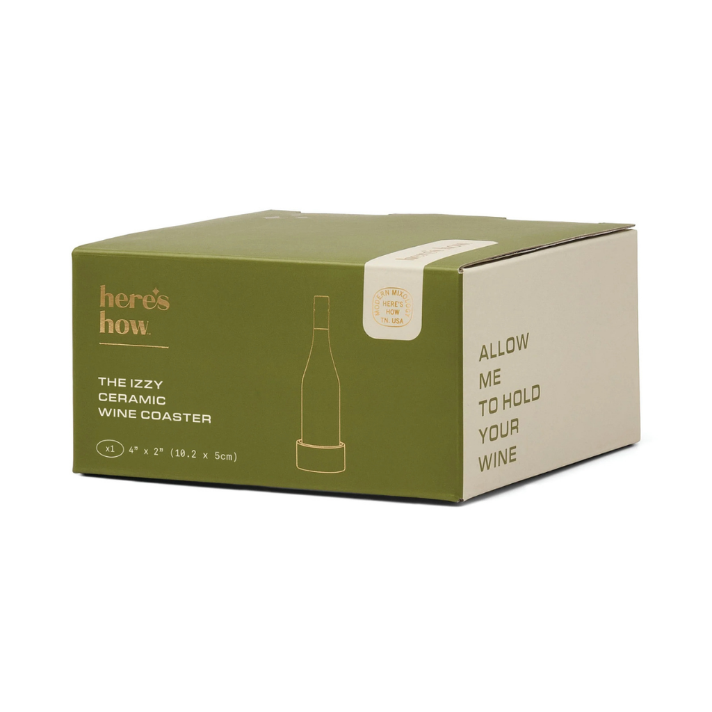 Here’s How The Izzy Wine Coaster Green – χειροποίητη κεραμική υποδοχή ποτηριού