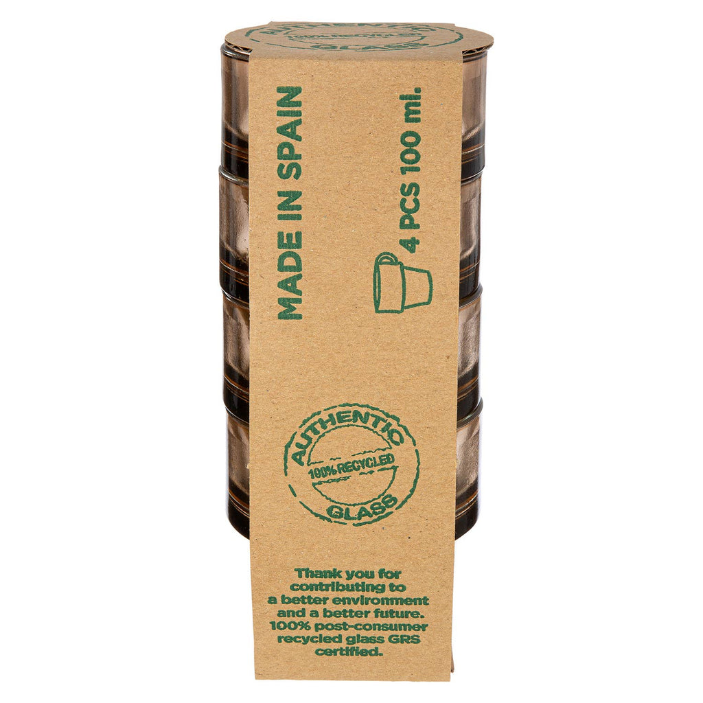 4-piece set of conical espresso cups, brown, H. 6.5 cm, PU 12