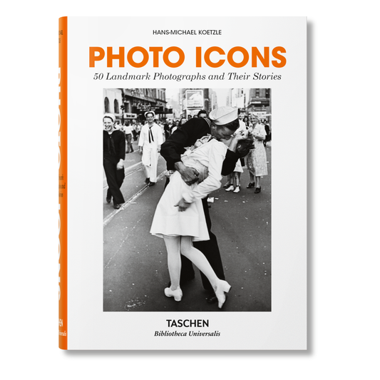 Το premium σκληρόδετο βιβλίο "Photo Icons" του εκδοτικού οίκου TASCHEN, που παρουσιάζει 50 ιστορικές φωτογραφίες-ορόσημα και τις ιστορίες τους.