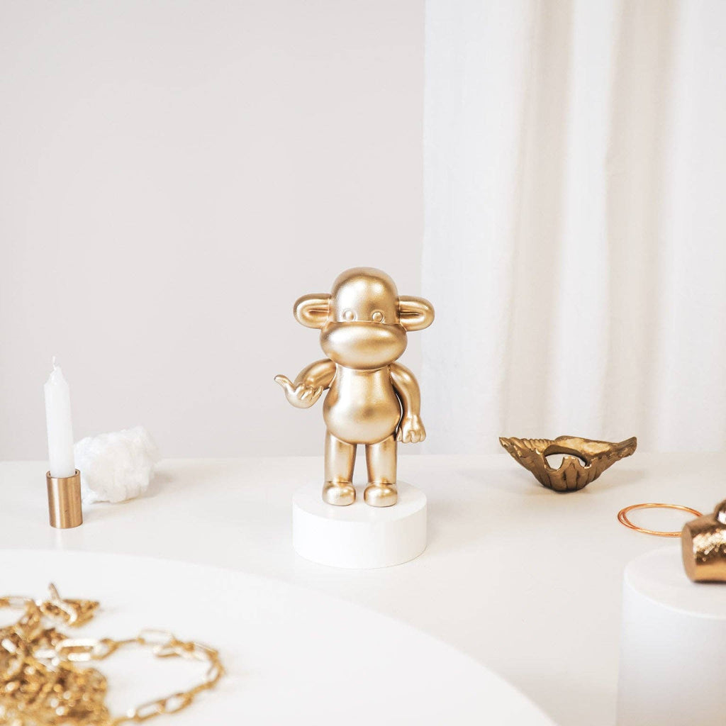 Hang Loose Monkey Figurine 'The Legend' | Gold-19cm