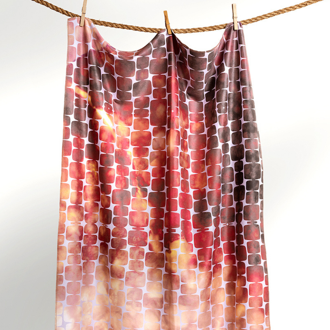 AMANDULA Beach Towel | Designed by artist Eleni Bantra