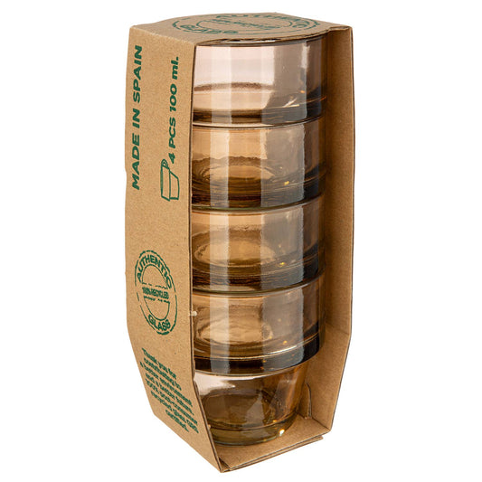 4-piece set of conical espresso cups, brown, H. 6.5 cm, PU 12