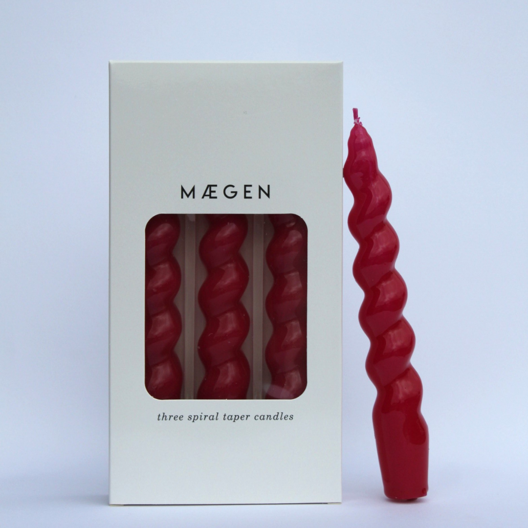 Spiral Κεριά Δείπνου 18cm | Set 3 pcs