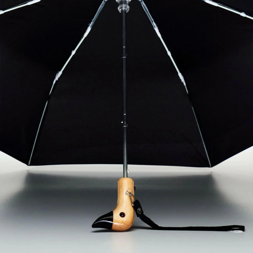Black Eco-Friendly Compact Umbrella